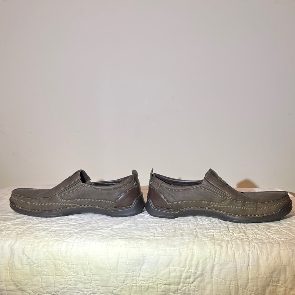 Izod Brown Loafers Comfortable Slip-Ons - Picture 7 of 7
